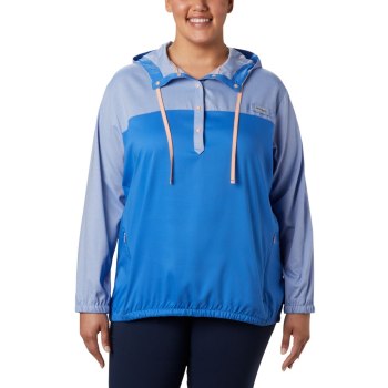 Columbia Ženske Majice S Kapuljačom - Tamiami Plus Size Plave Svijetlo Koraljne | YTZR-36174